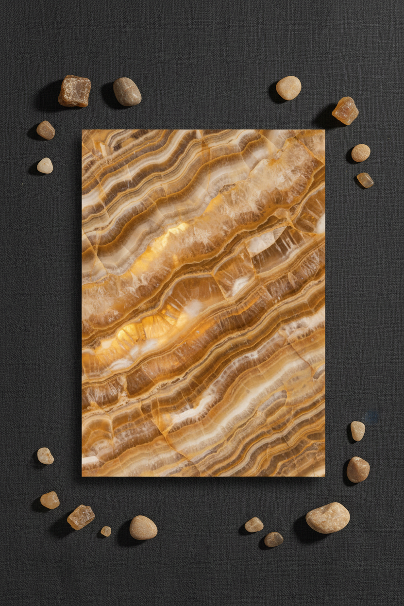 Onyx Doré — Affiche murale minimaliste or texture minérale lumière — affiche murale minimaliste | Cassili-home