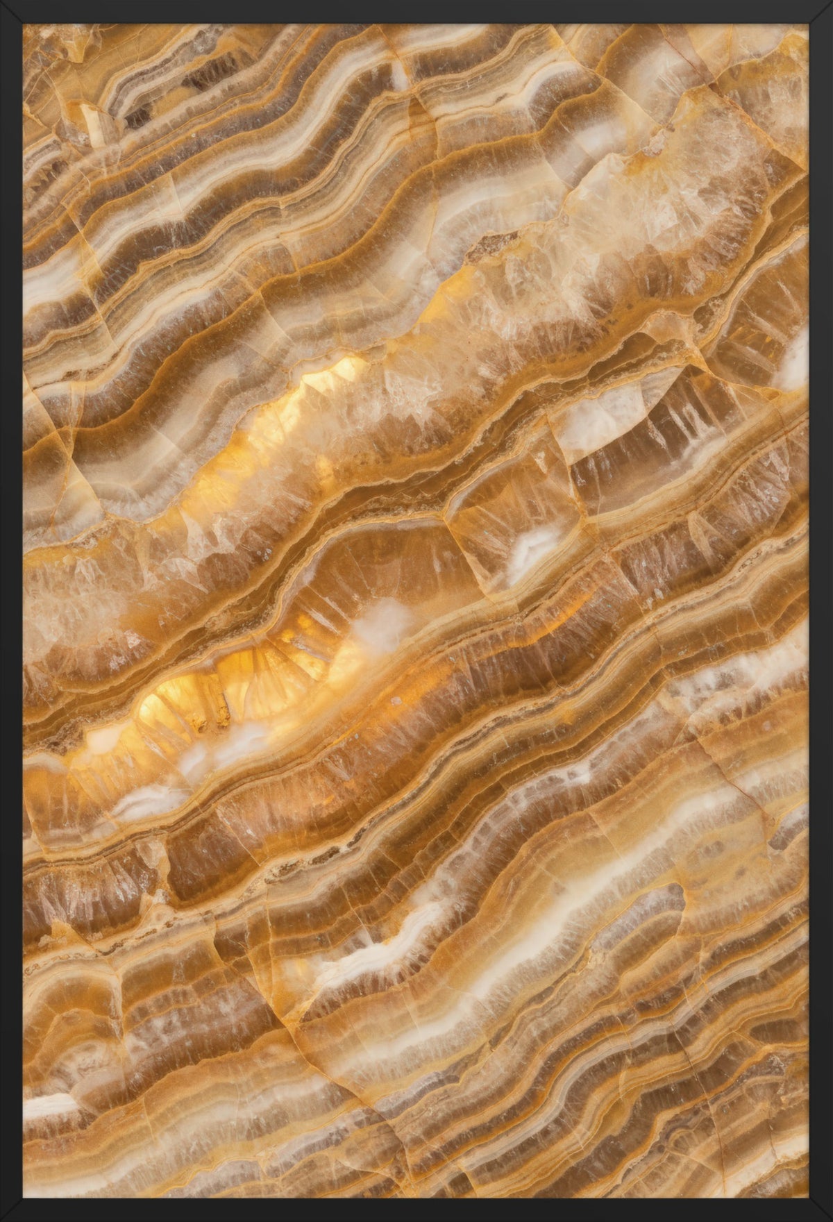 Onyx Gold — poster in a black frame, front view