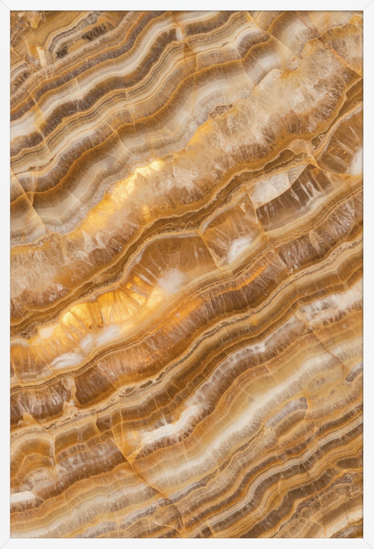 Onyx Gold — poster in a white frame, front view
