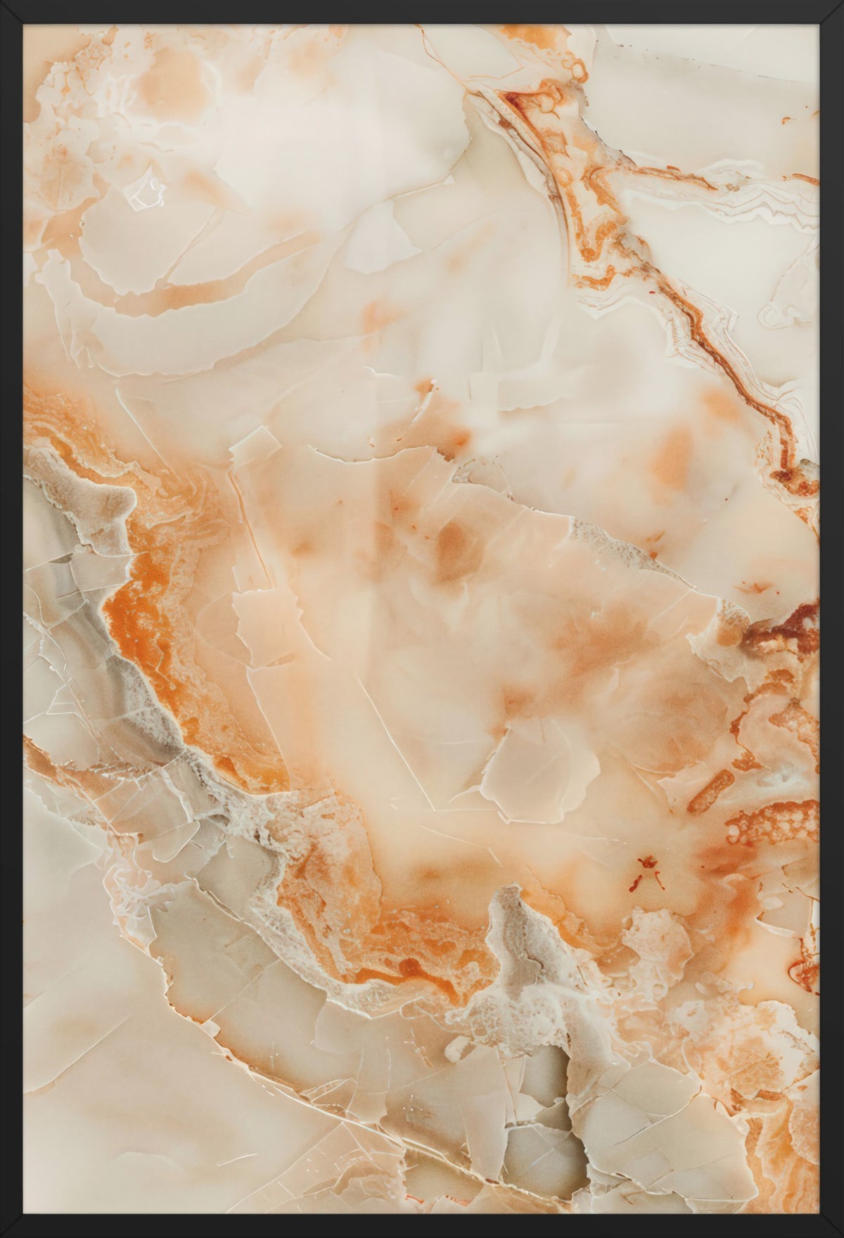 The Pearlescent Onyx — poster in a black frame, front view