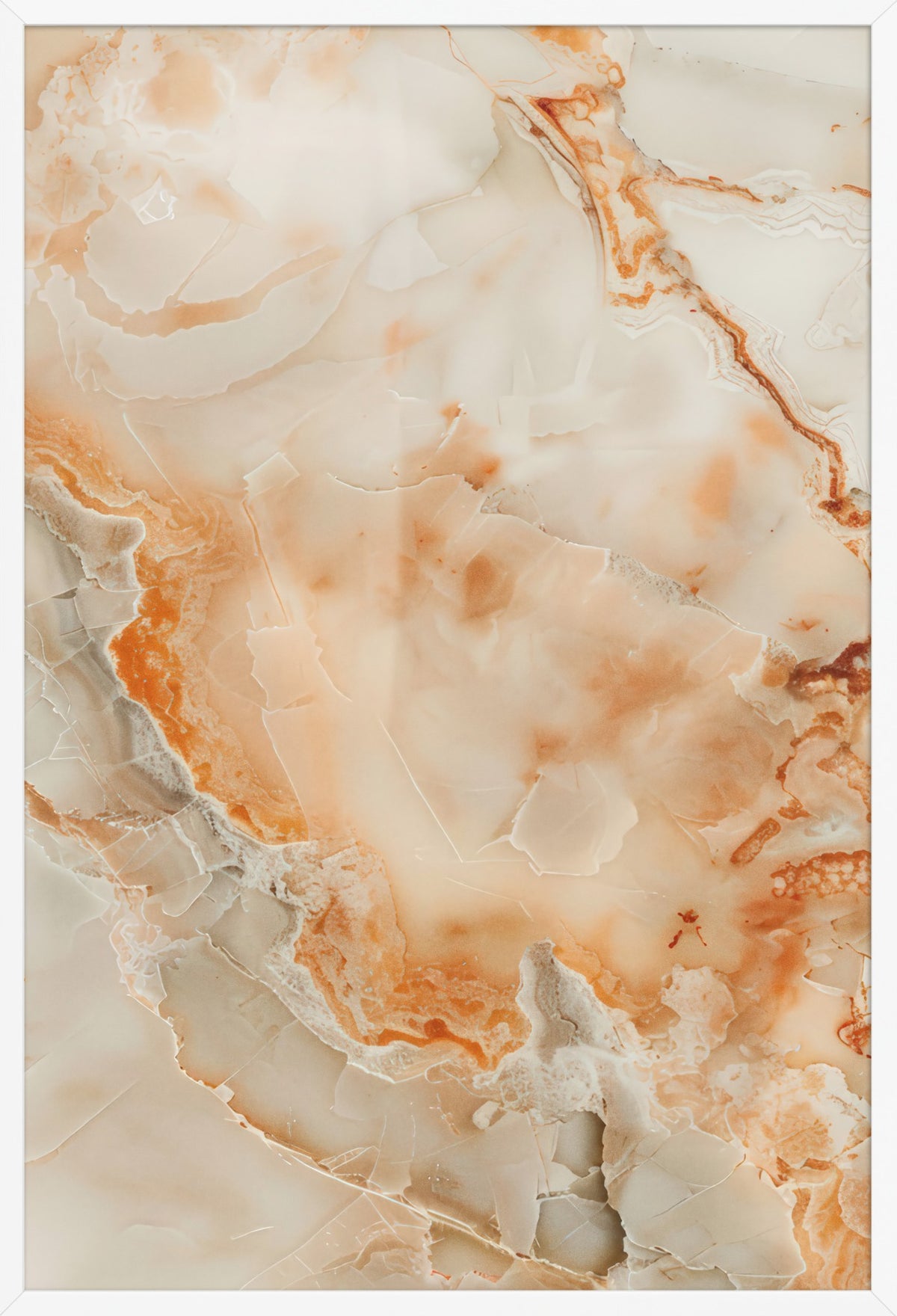 The Pearlescent Onyx — poster in a white frame, front view
