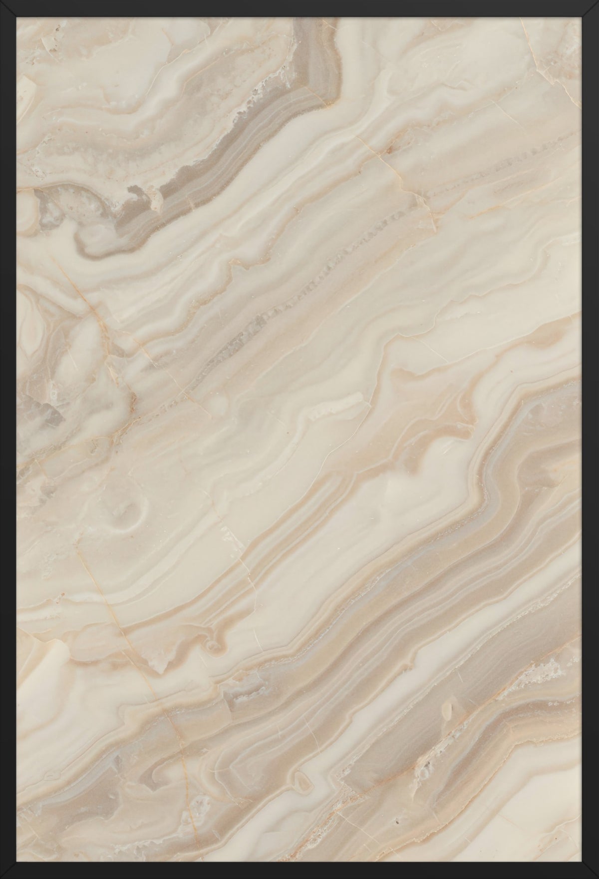 Onyx Black — poster in a black frame, front view