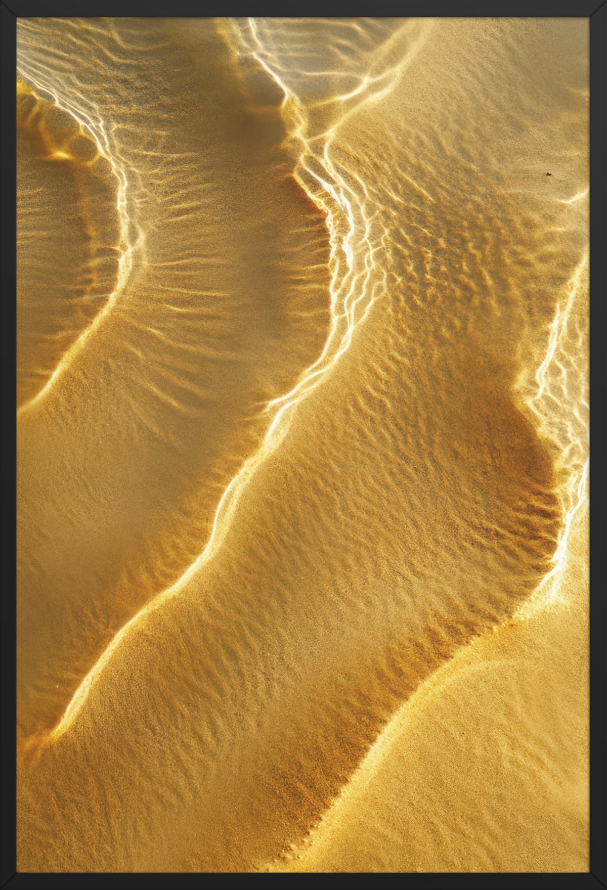 The Gold of the Desert — poster in a black frame, front view
