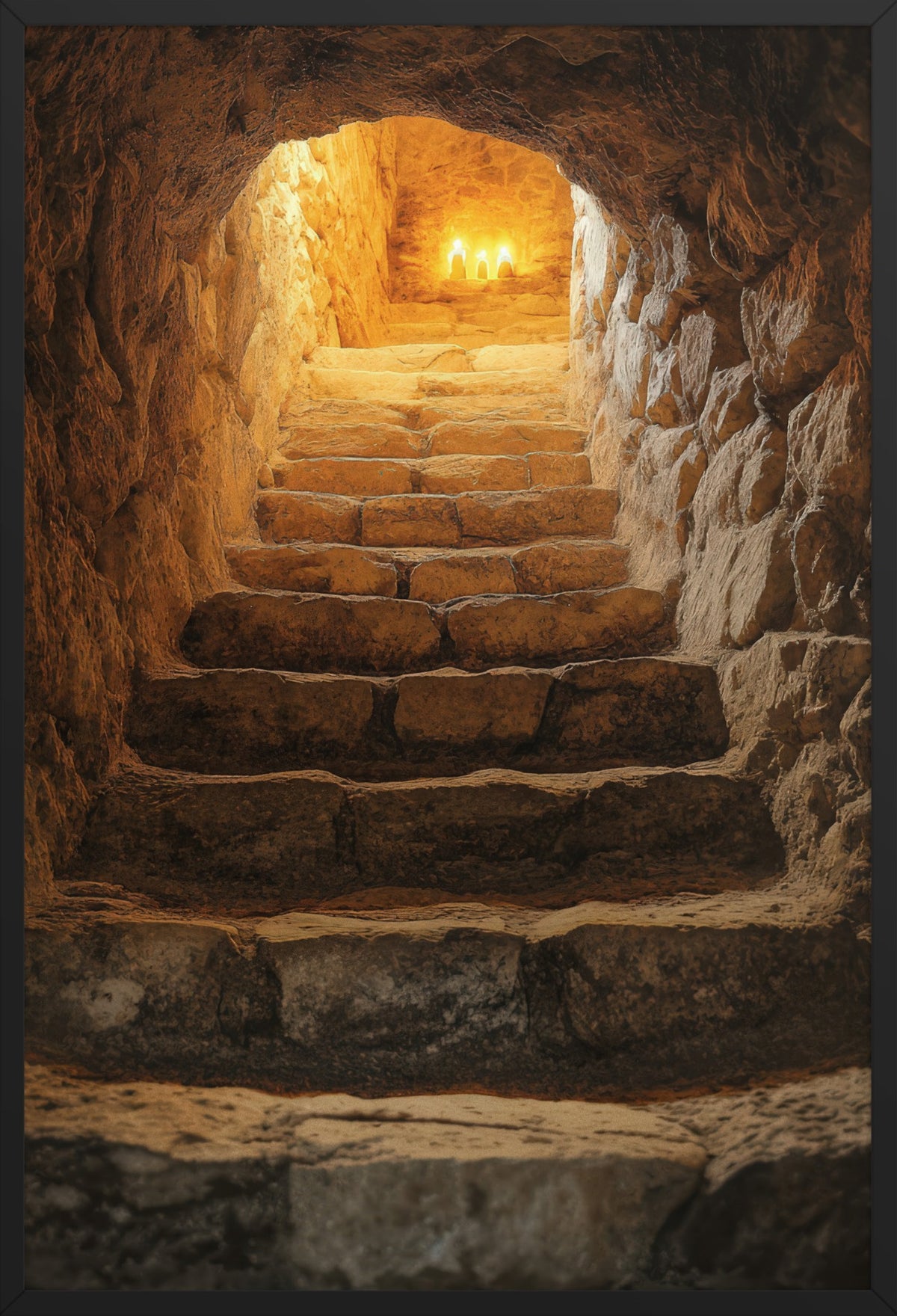 Sacred Passage — poster in a black frame, front view