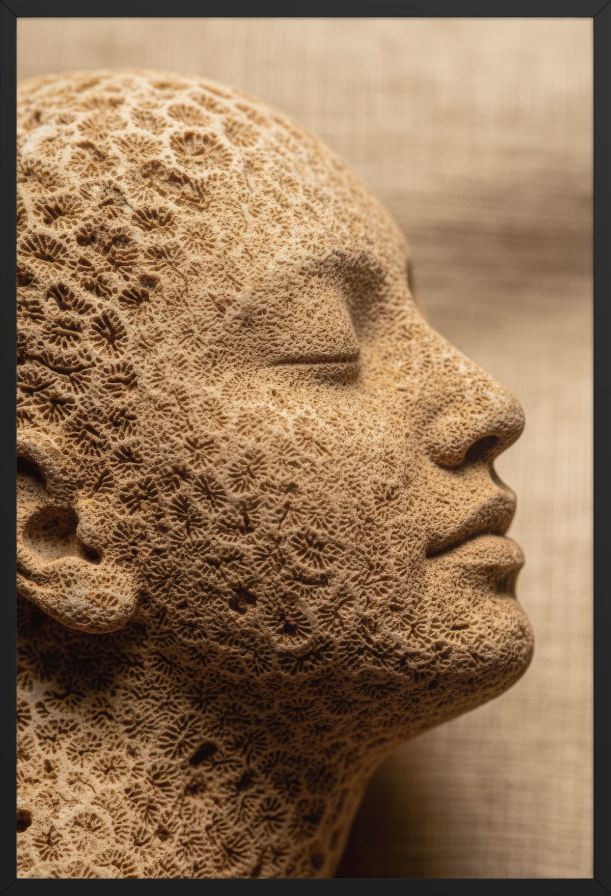 Coral Skin — poster in a black frame, front view