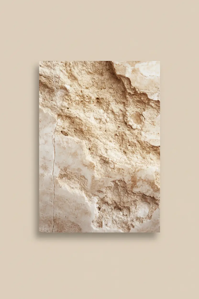 Pierre De Sable — Affiche Murale Minimaliste Beige Ivoire Minérale — affiche murale minimaliste | Cassili-home