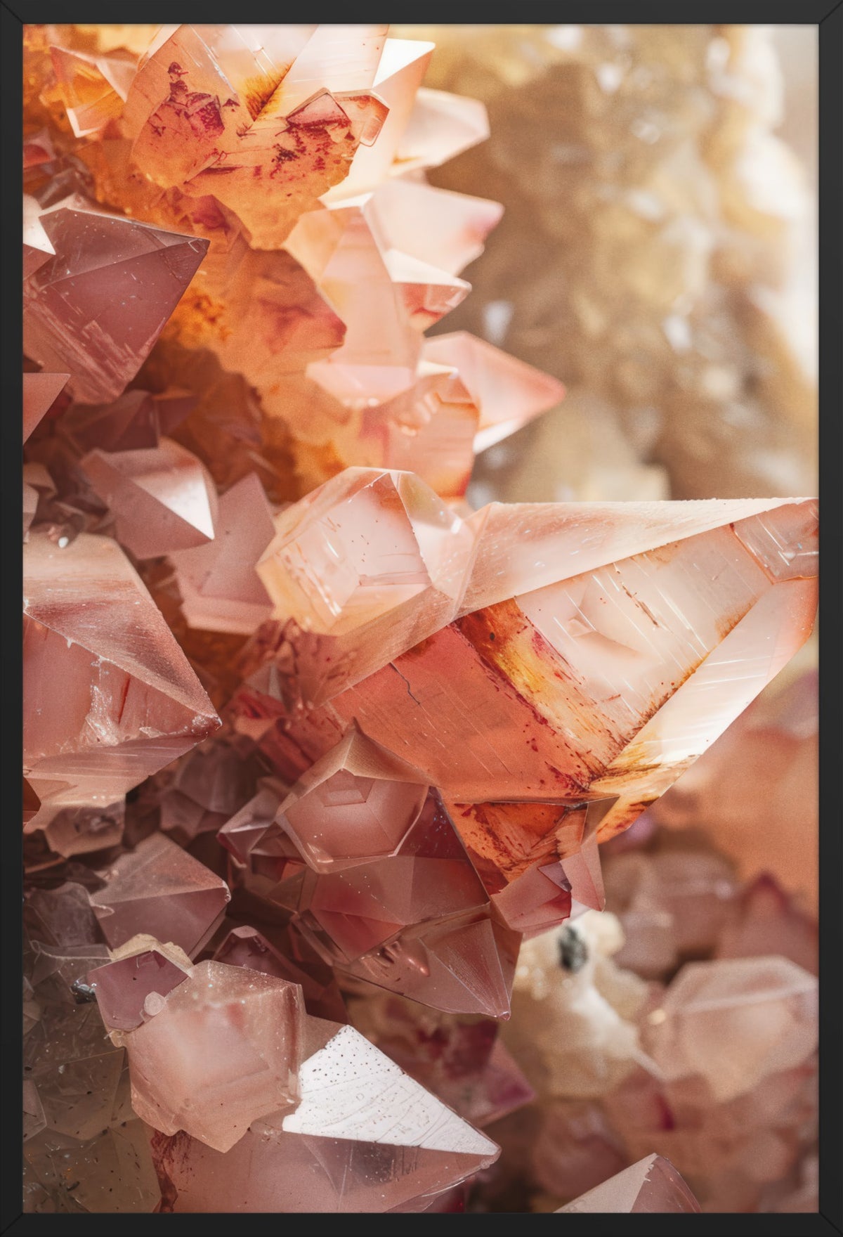 Rose Quartz — poster in a black frame, front view