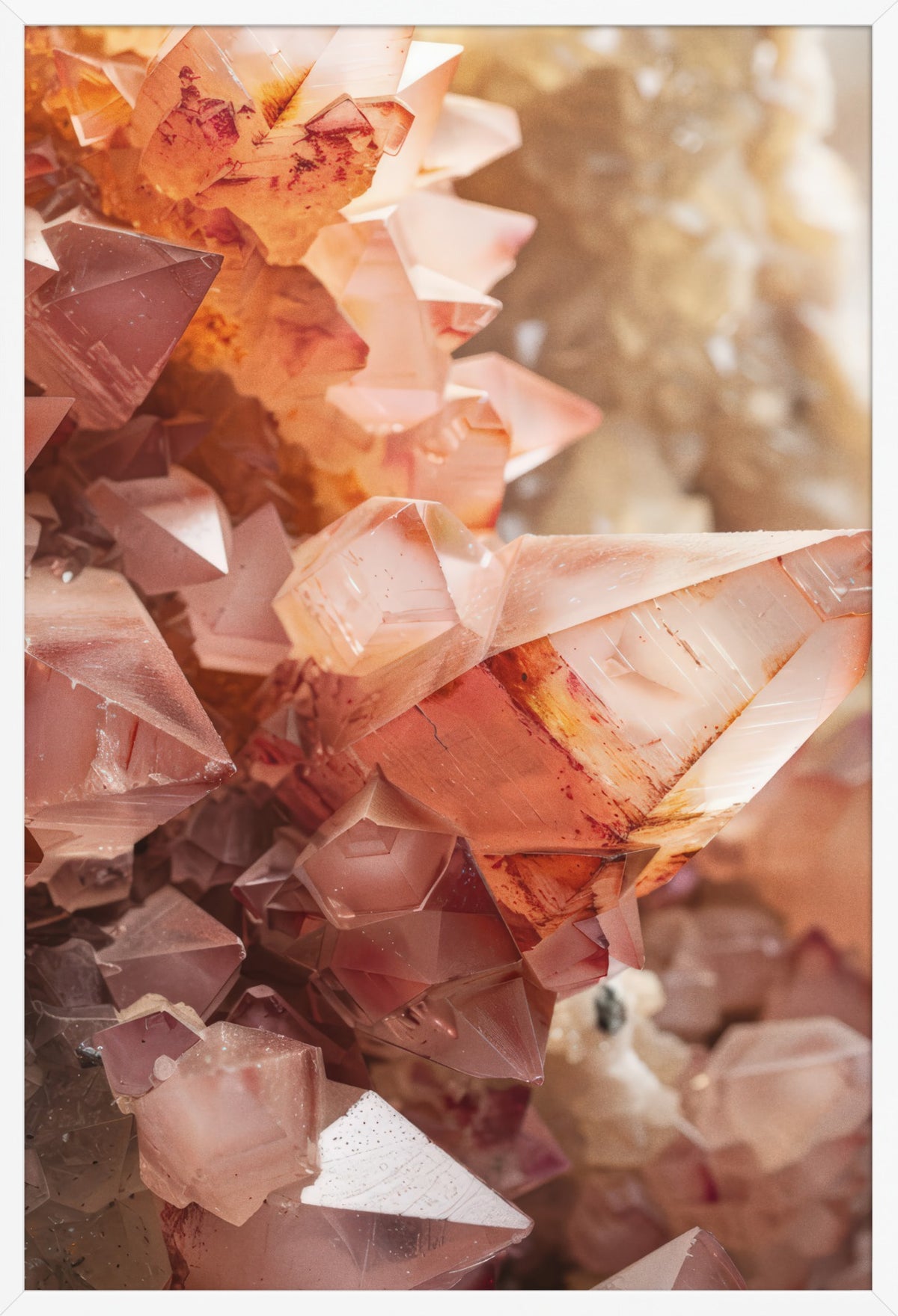 Rose Quartz — poster in a white frame, front view