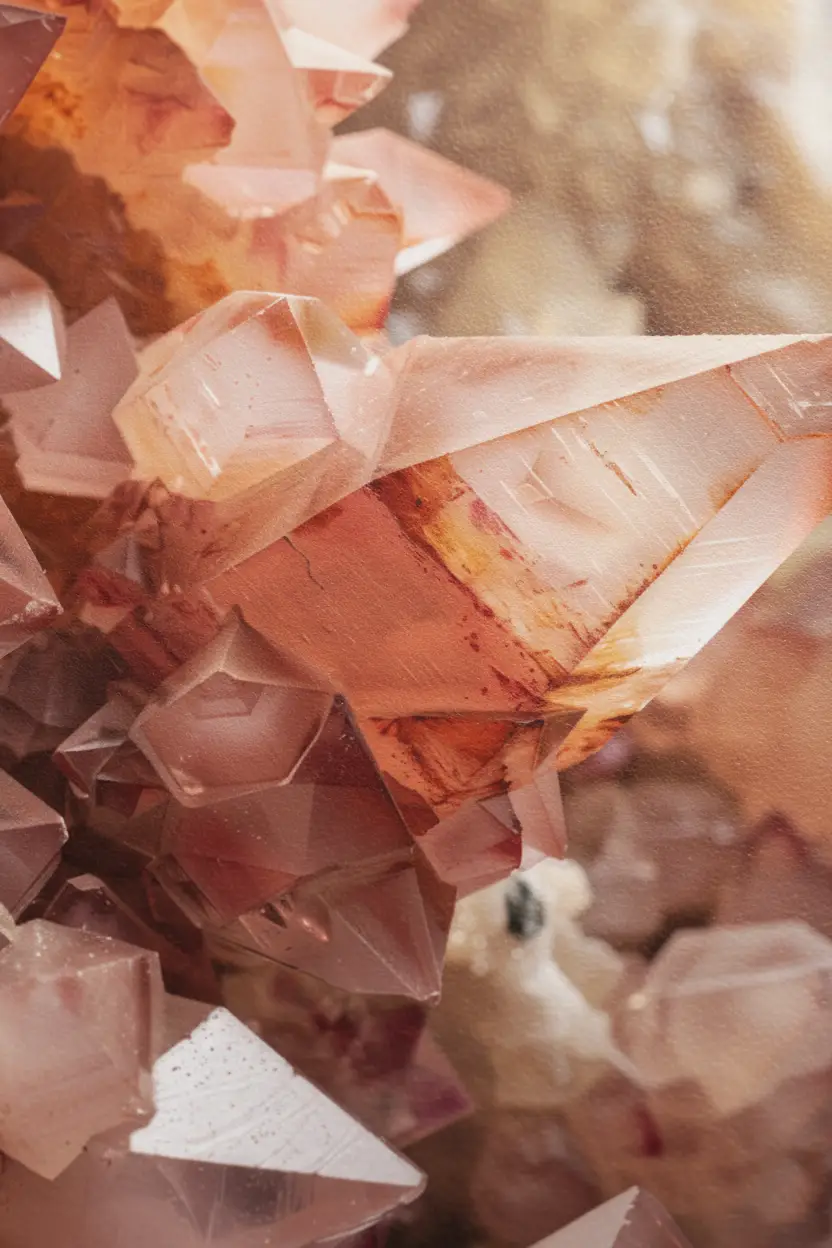 Quartz Rose — Affiche Murale Minimaliste Rose Terracotta Minéraux — affiche murale minimaliste | Cassili-home