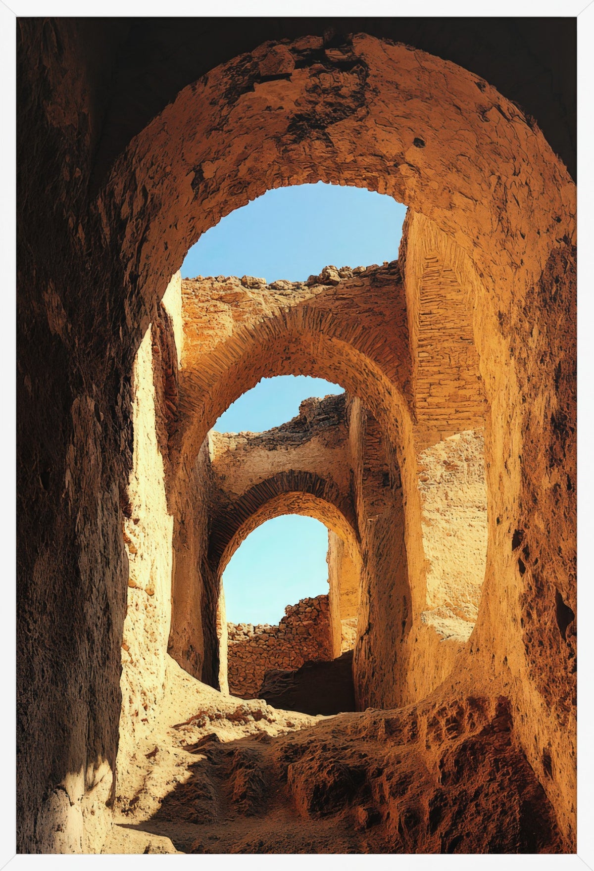 The Golden Ruins — poster in a white frame, front view