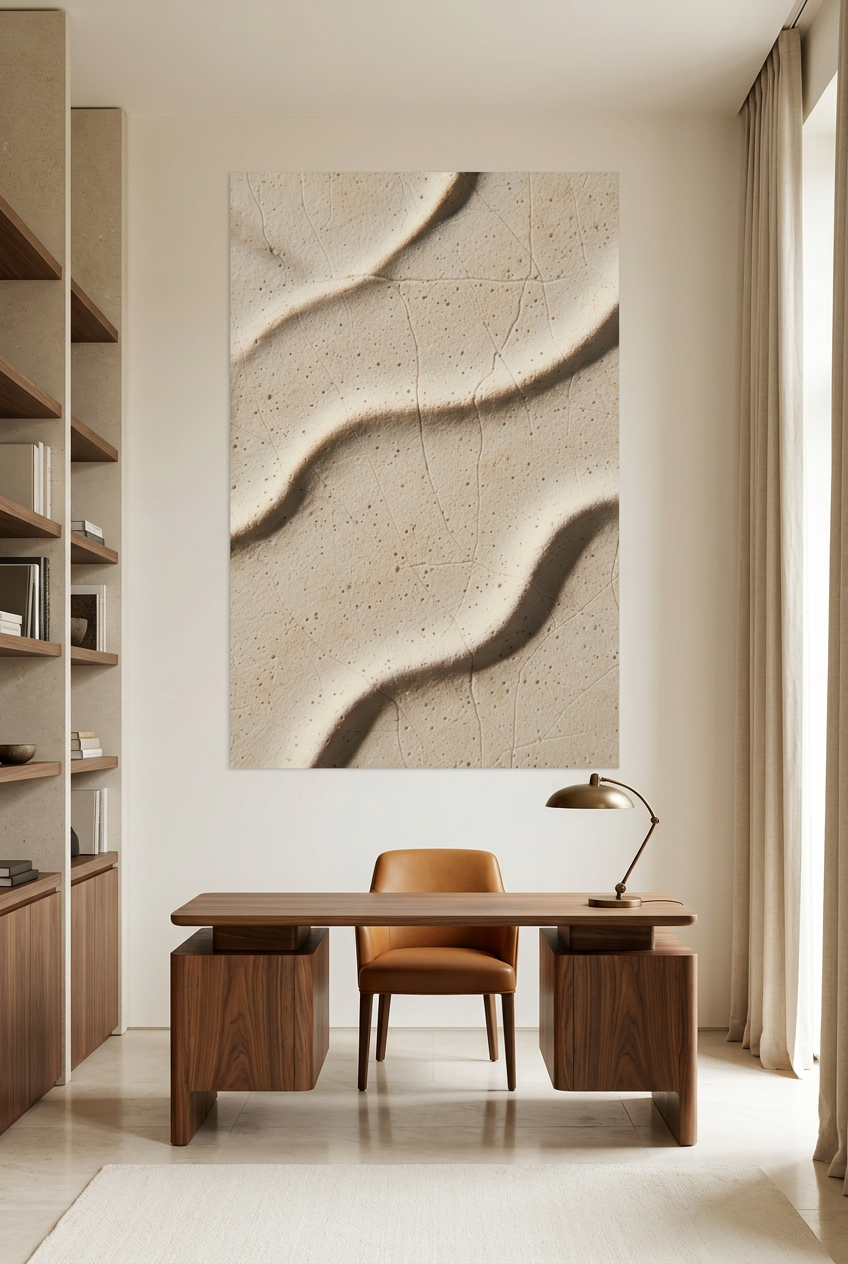 Sand & Shadows — unframed poster in a home office