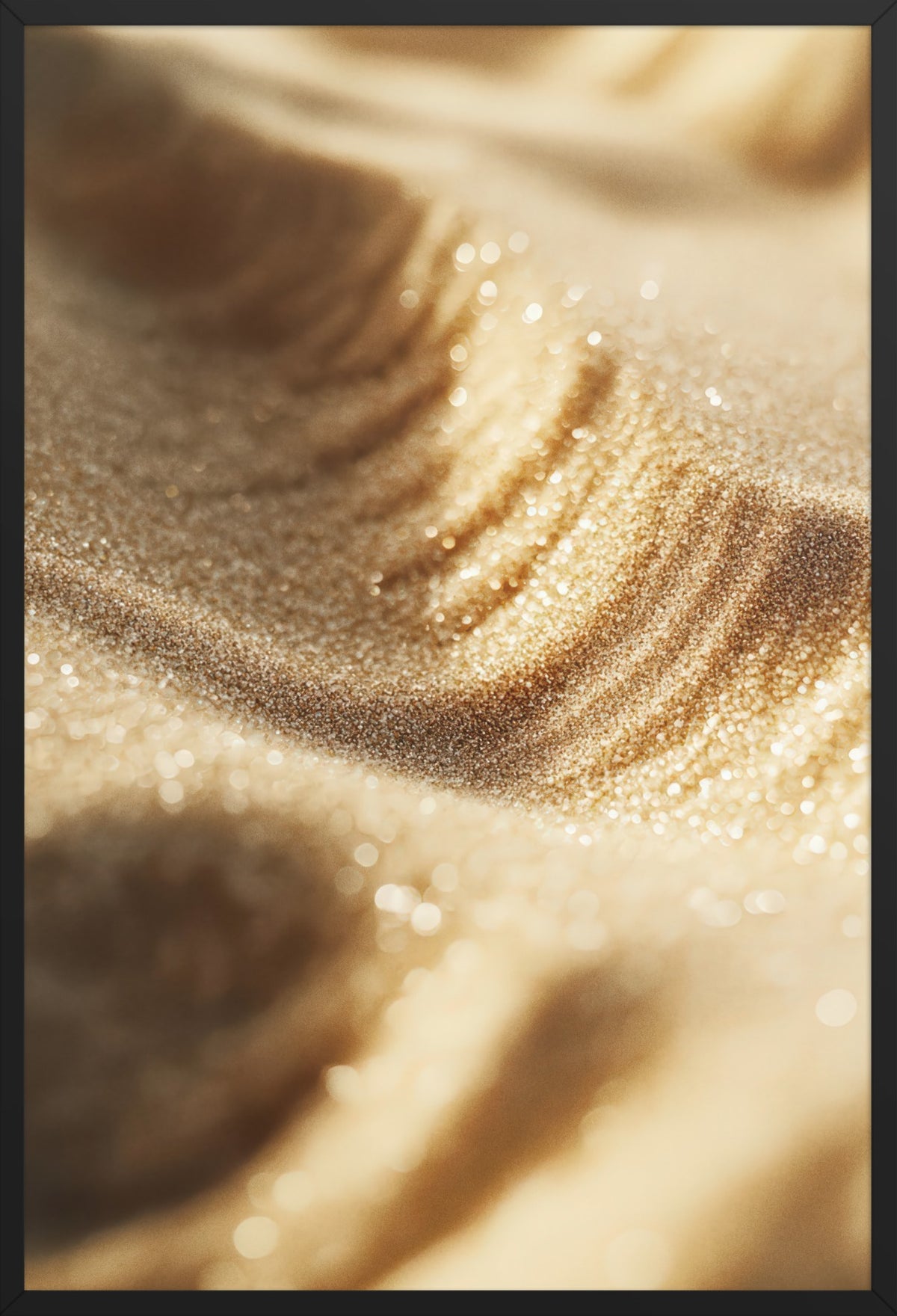Golden Sands — poster in a black frame, front view
