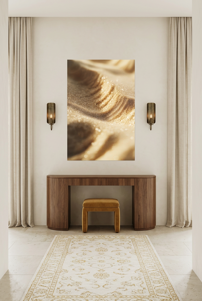 Golden Sands — unframed poster in an entryway