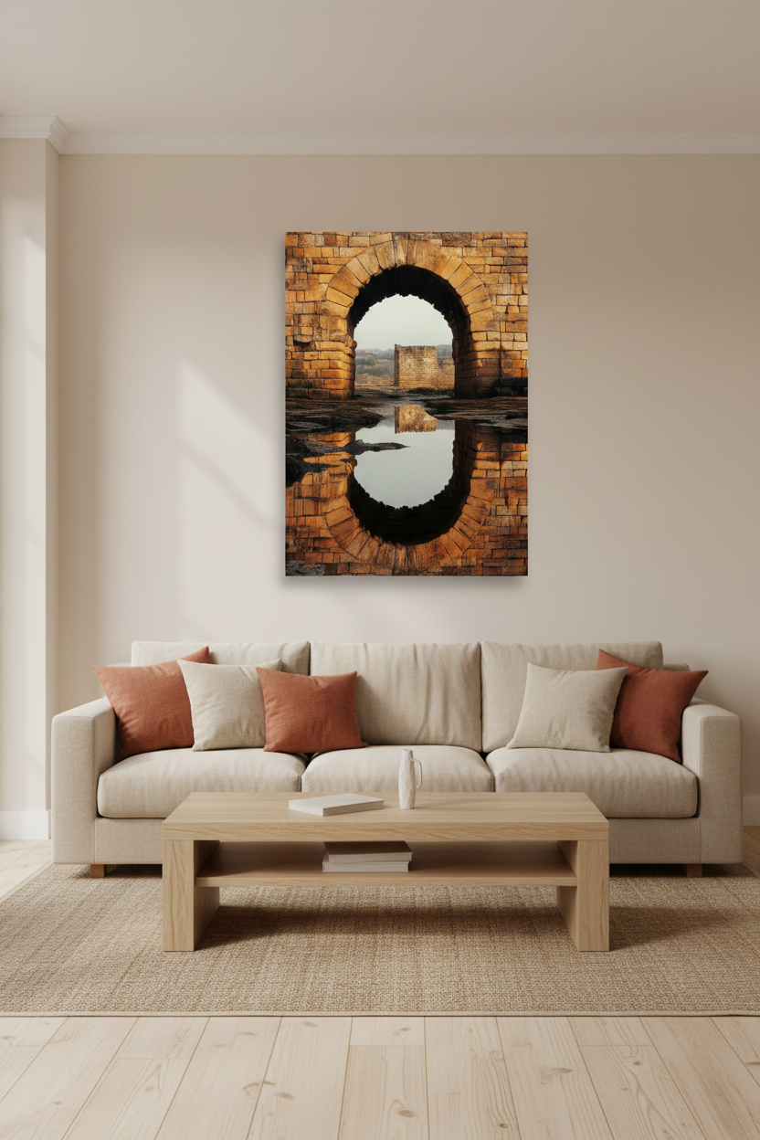 L’Œil du Château — Affiche Murale Minimaliste Doré Architecture — affiche murale minimaliste | Cassili-home