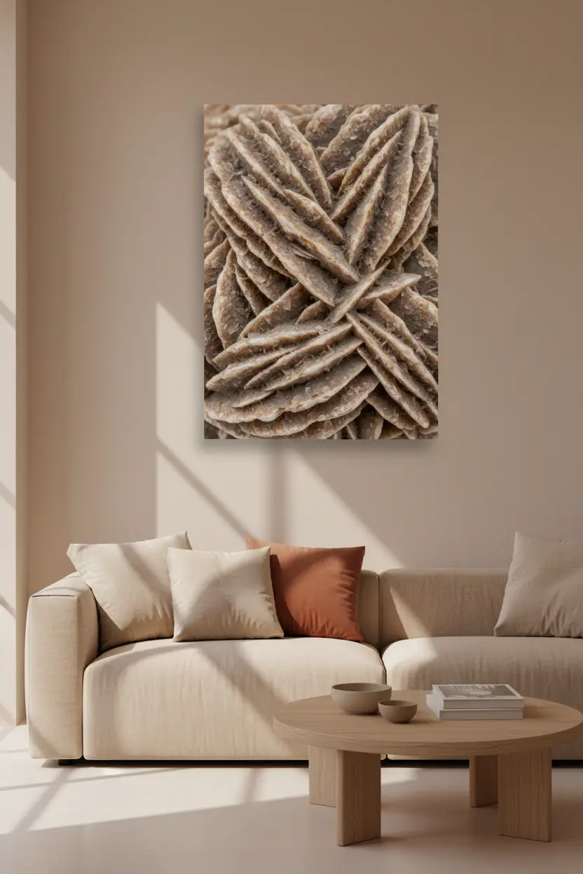 La Rose des Sables — Affiche murale minimaliste Beige Texture Minérale — affiche murale minimaliste | Cassili-home