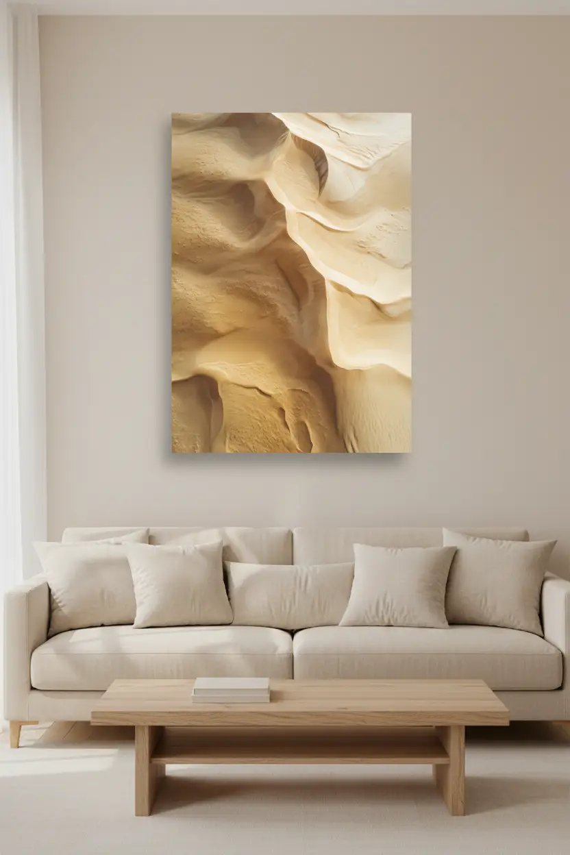 Les Dunes du Canyon — Affiche murale minimaliste beige minérale — affiche murale minimaliste | Cassili-home