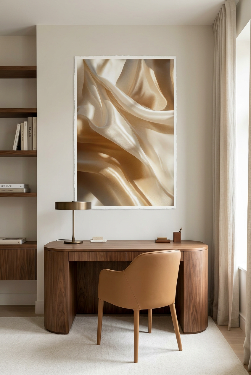 Golden Silk — unframed poster in a home office