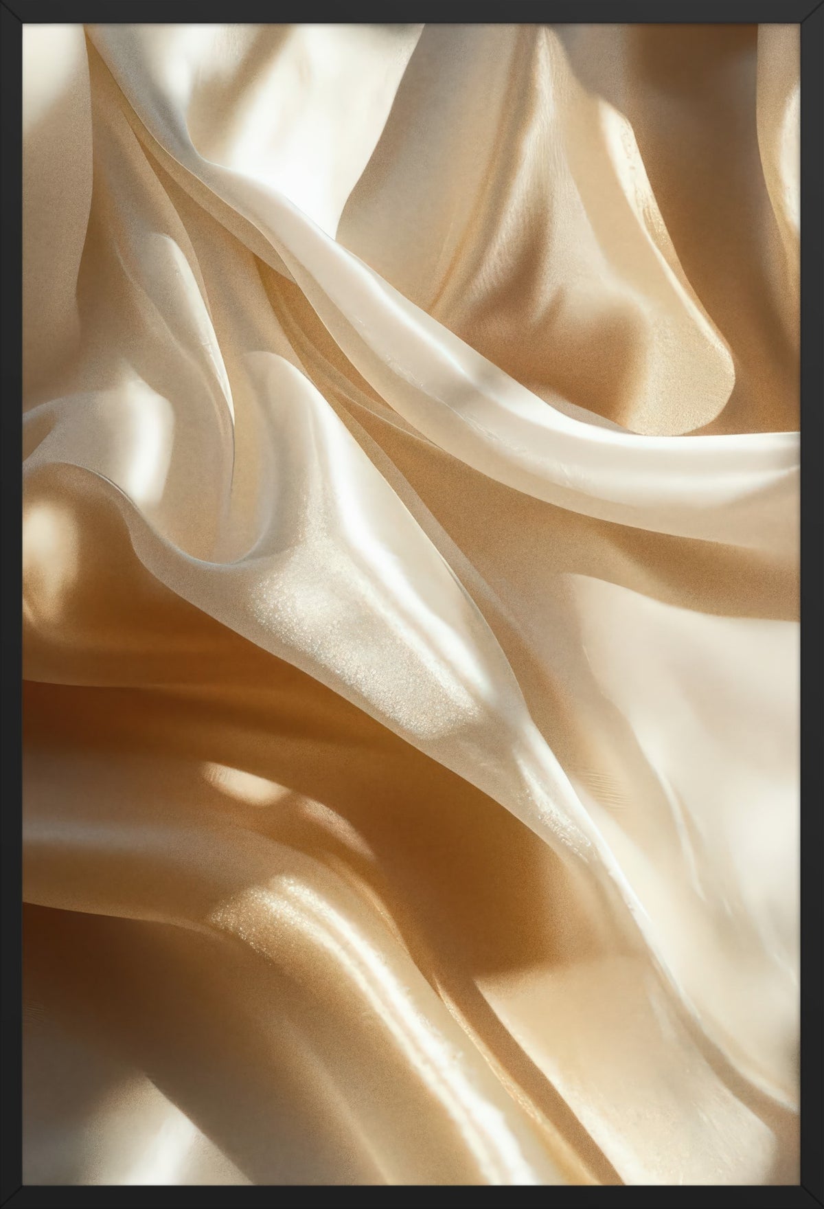 Golden Silk — poster in a black frame, front view
