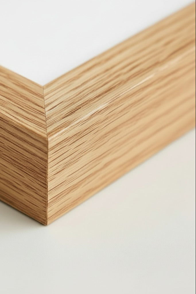 Seashell Spiral — solid oak frame detail