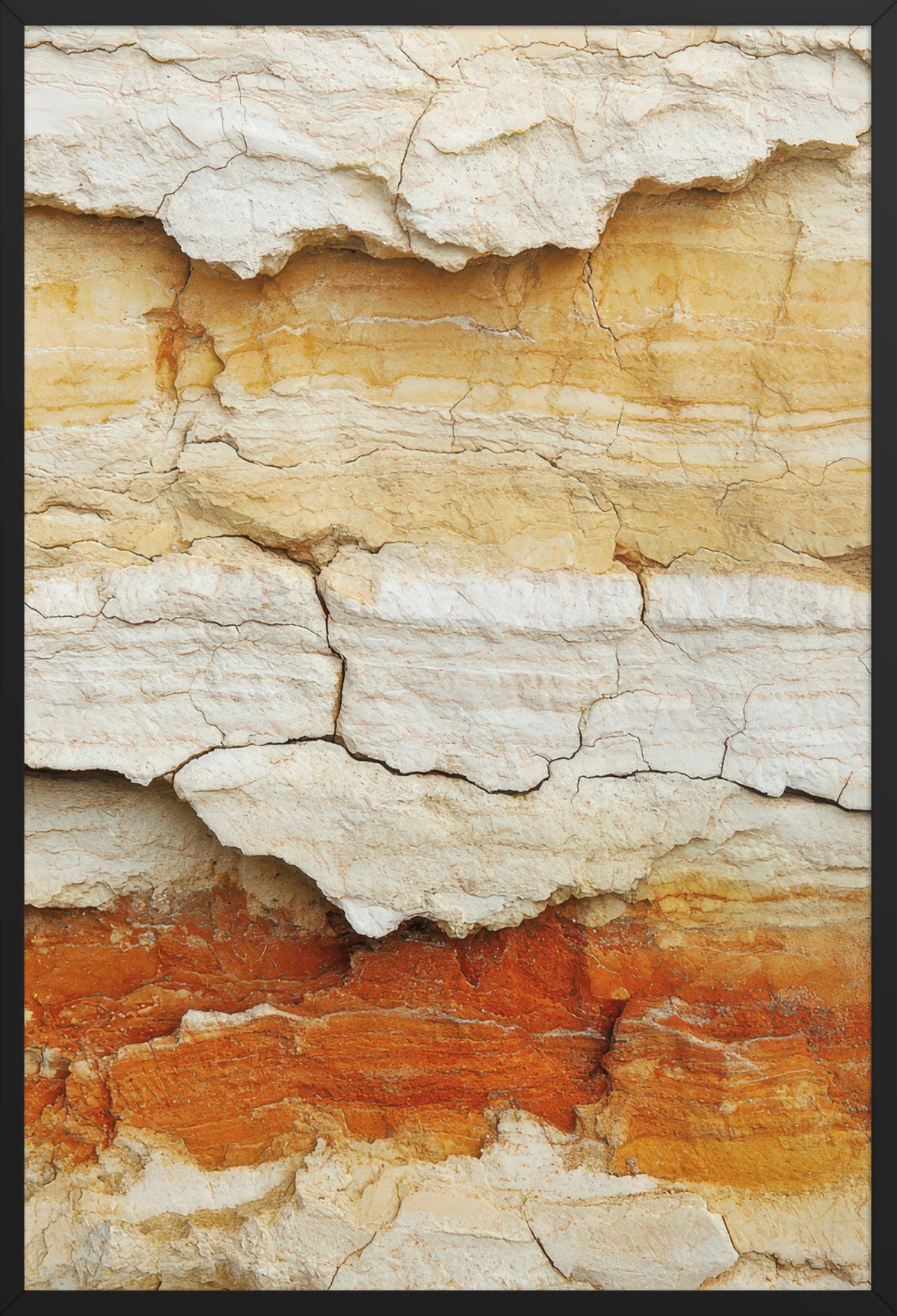 Cliff Layers — poster in a black frame, front view