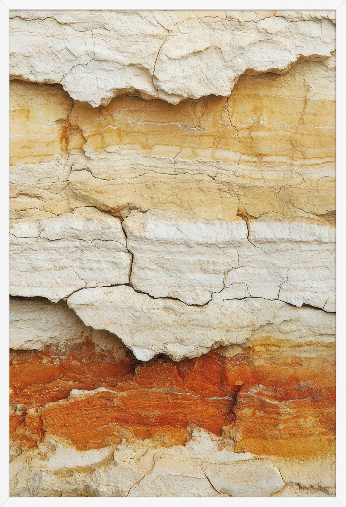 Cliff Layers — poster in a white frame, front view