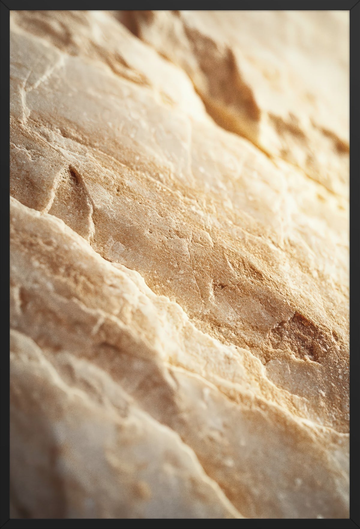 Golden Strata — poster in a black frame, front view