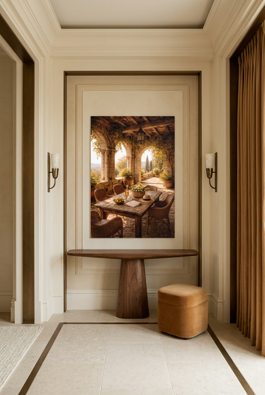 Provence Terrace — unframed poster in an entryway