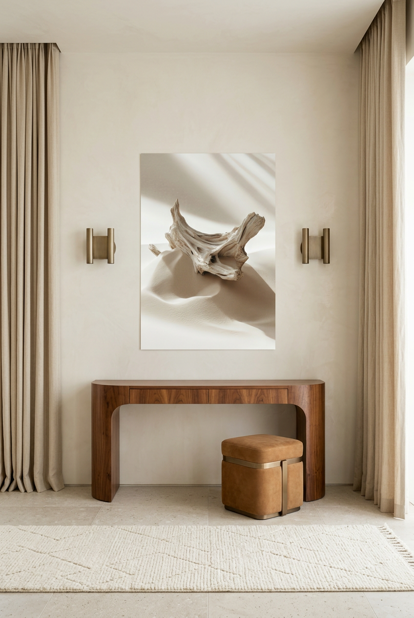 Tronco Sbiancato — poster senza cornice in un ingresso