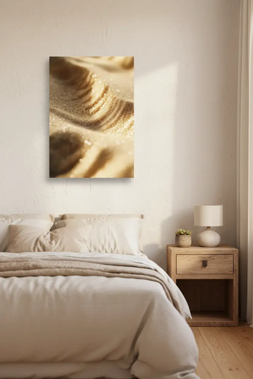 Golden Sands — Minimalist golden sand ivory texture wall poster