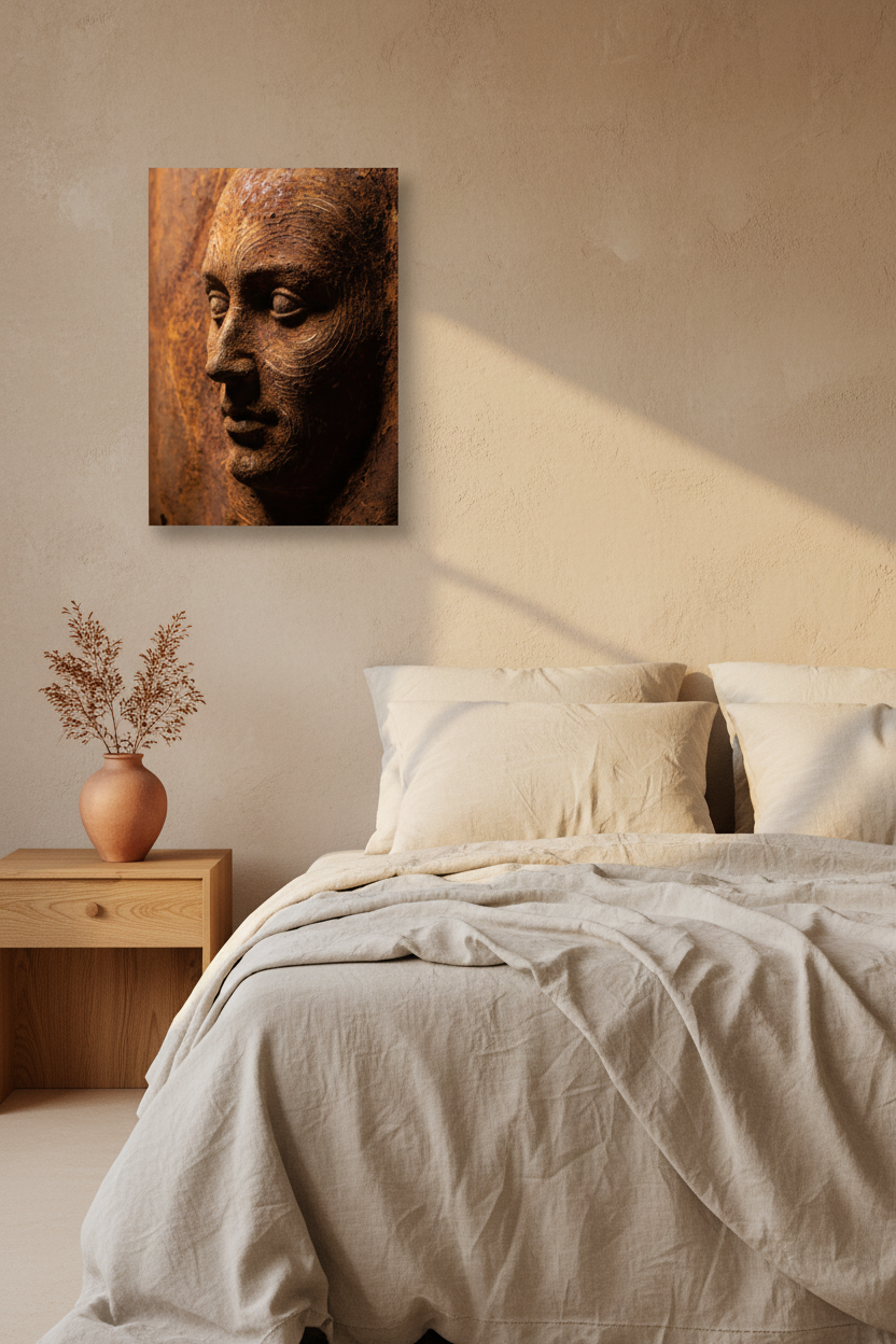 Visage de Rouille — Affiche murale minimaliste rouille beige abstrait — affiche murale minimaliste | Cassili-home