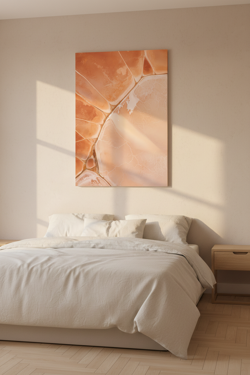 Lac de Sel Rose — Affiche murale minimaliste terracotta et beige texture minérale — affiche murale minimaliste | Cassili-home