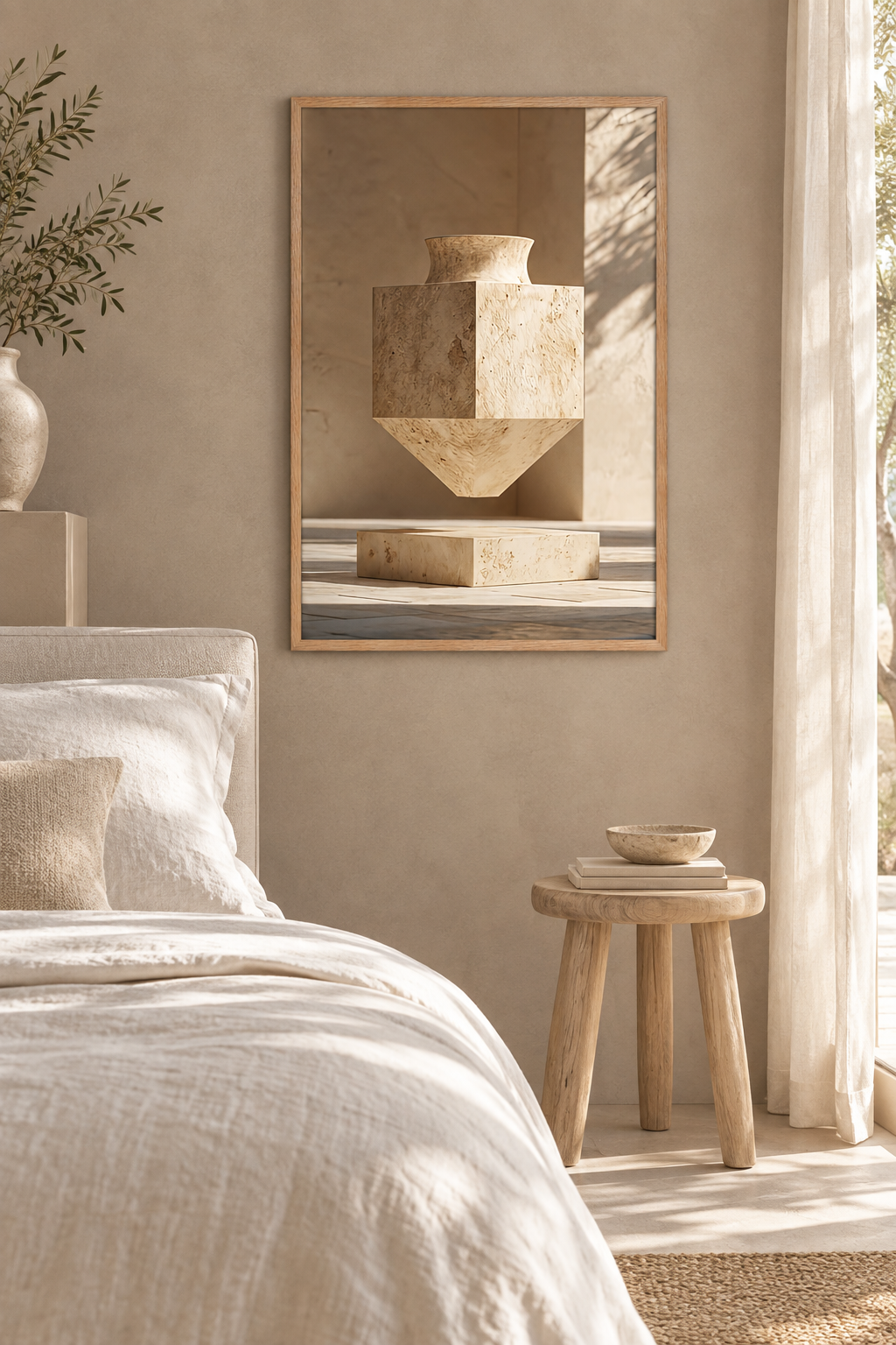 De Geometrische Urn in een slaapkamer