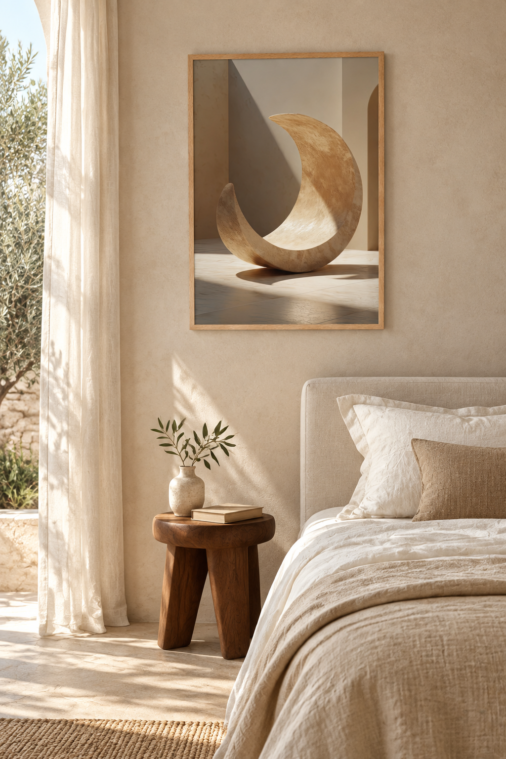 Die Steinsichel in einem Schlafzimmer