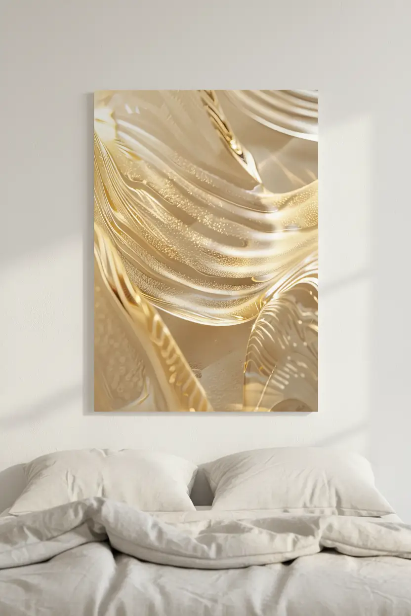O Ouro Fundido — Poster de parede minimalista ouro dourado vidro abstrato luxo