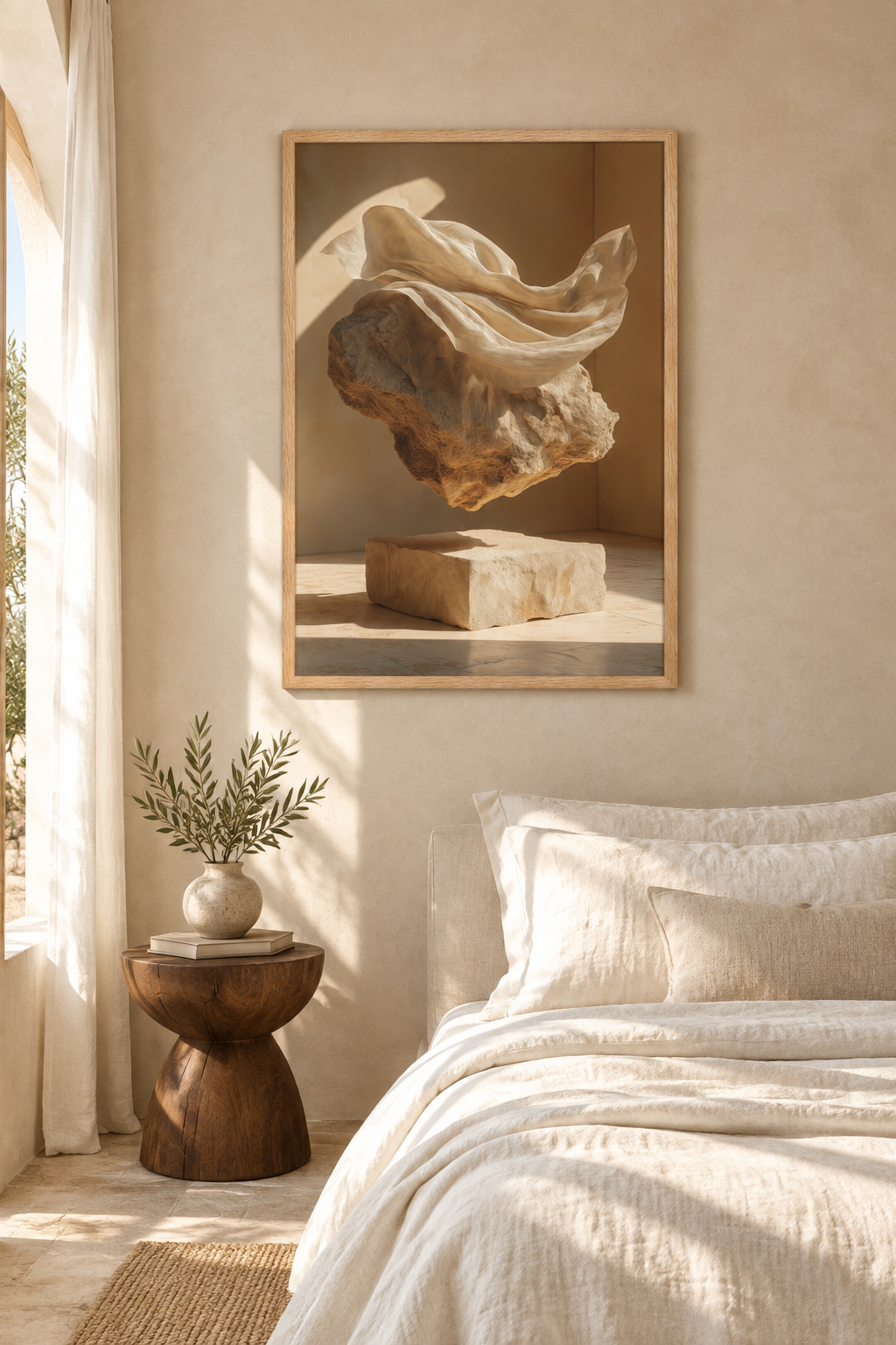 The Veiled Boulder in a bedroom