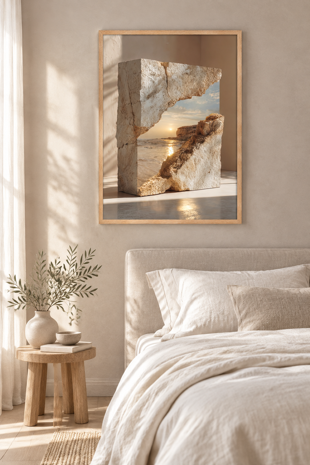 Das Meer im Block in einem Schlafzimmer
