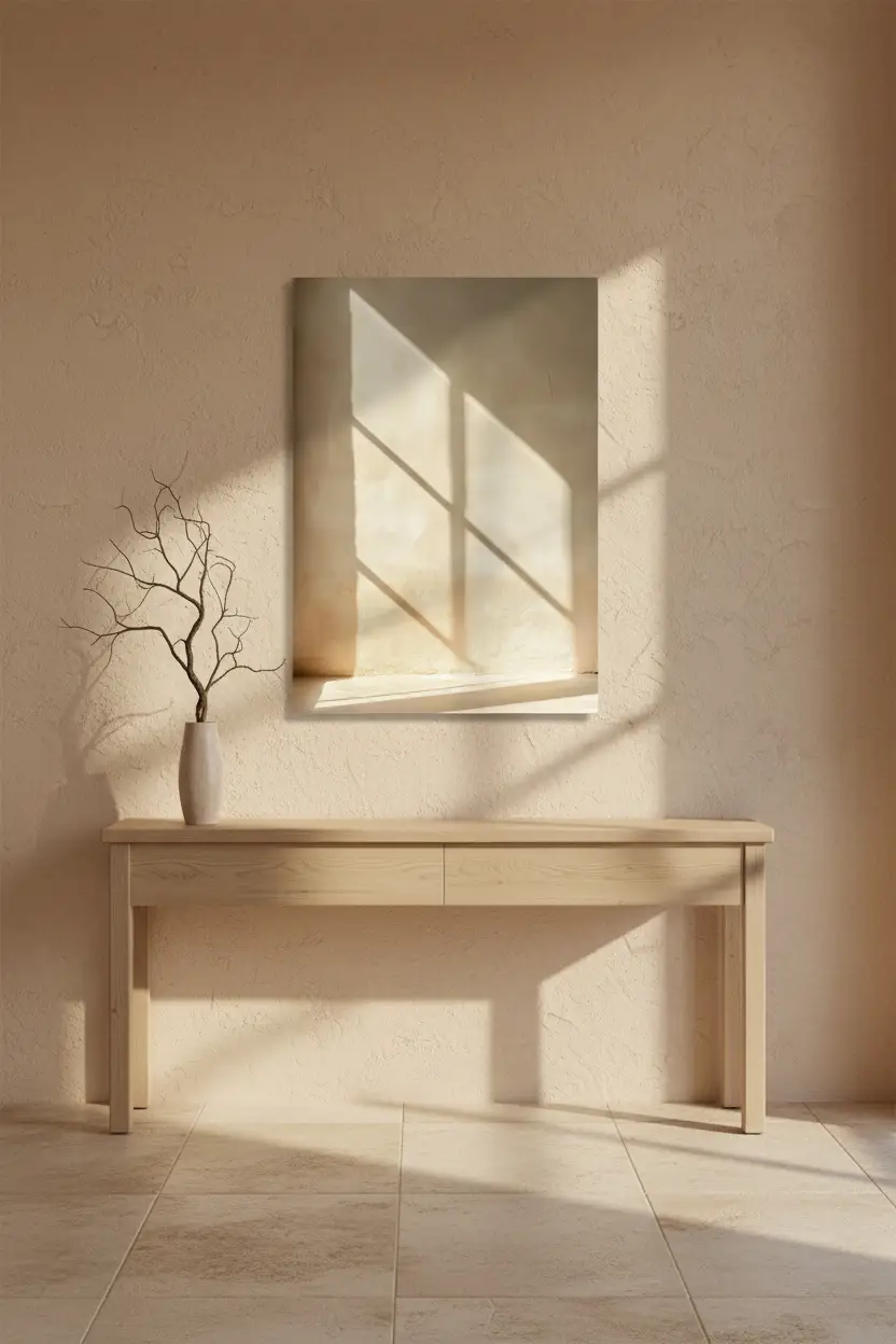 Grâce du Matin — Affiche murale minimaliste lumière ivoire beige — affiche murale minimaliste | Cassili-home