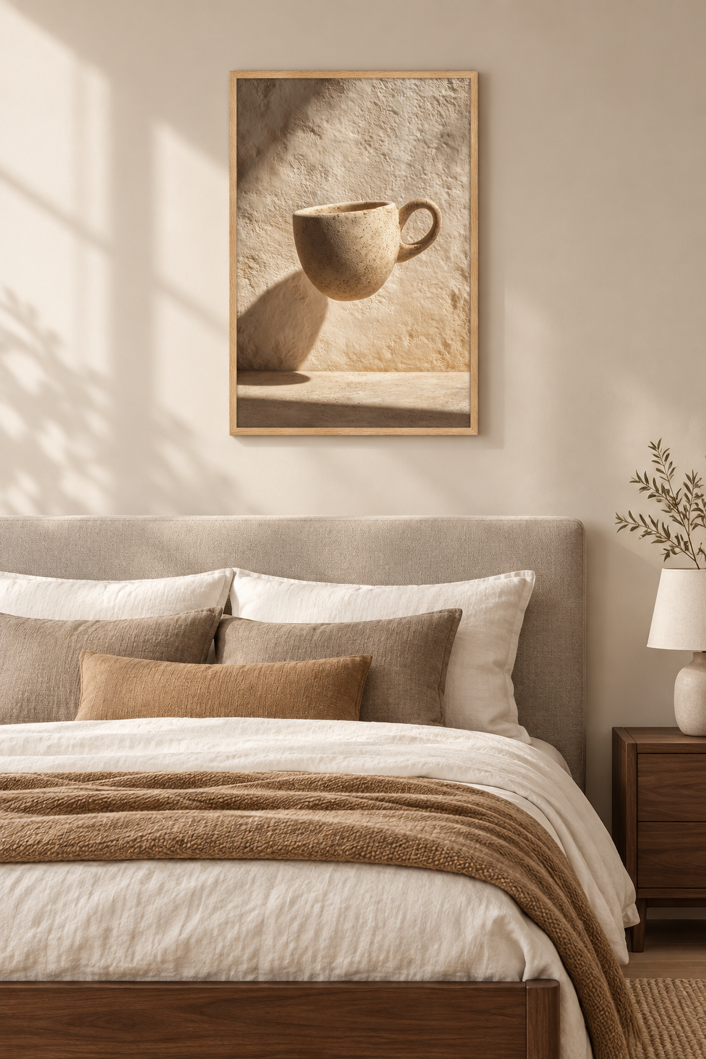 The Floating Cup in a bedroom