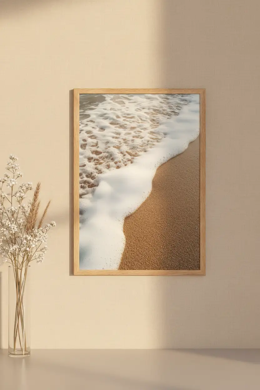 L’Écume — Affiche murale minimaliste sable et mer — affiche murale minimaliste | Cassili-home