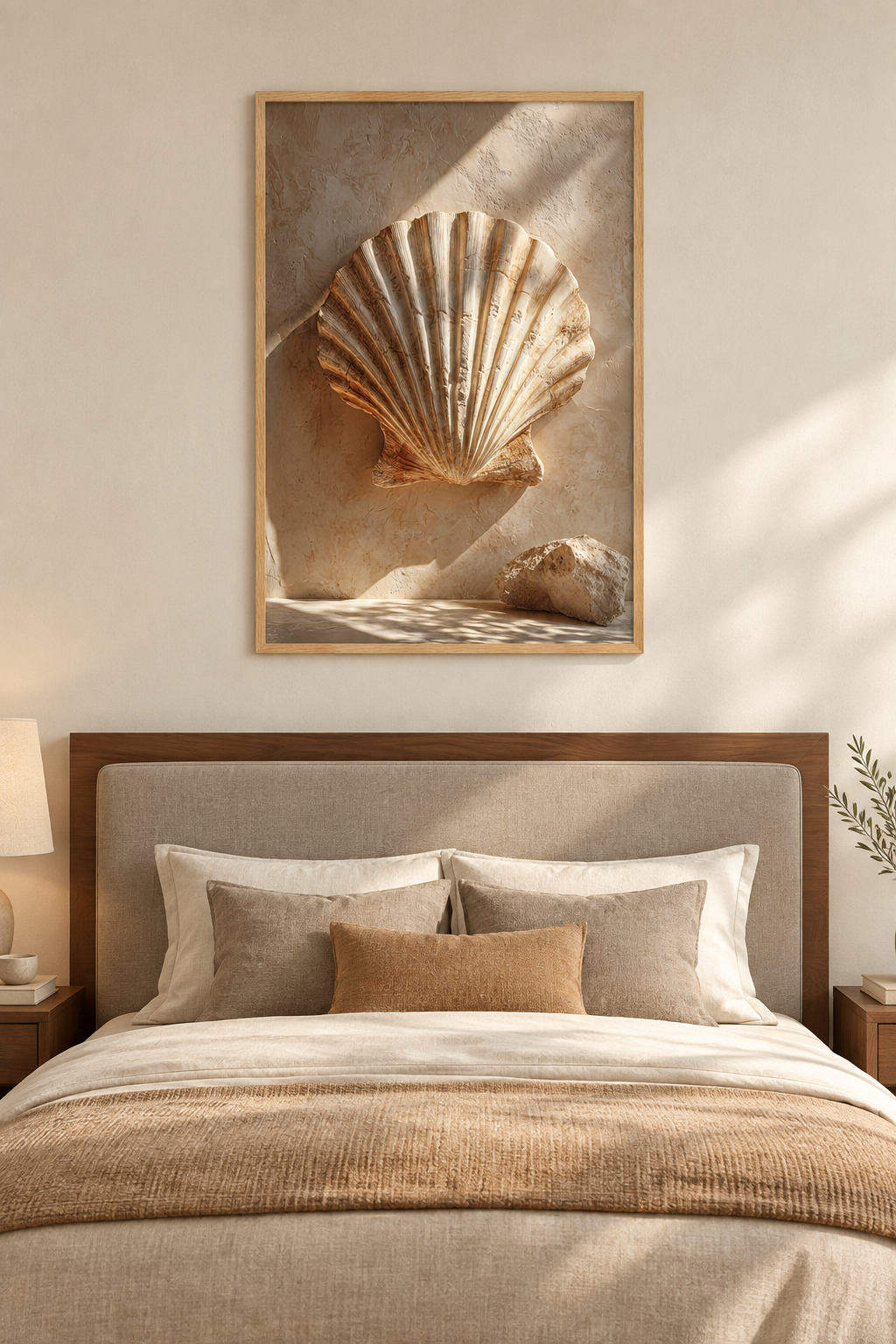 Die Steinmuschel in einem Schlafzimmer