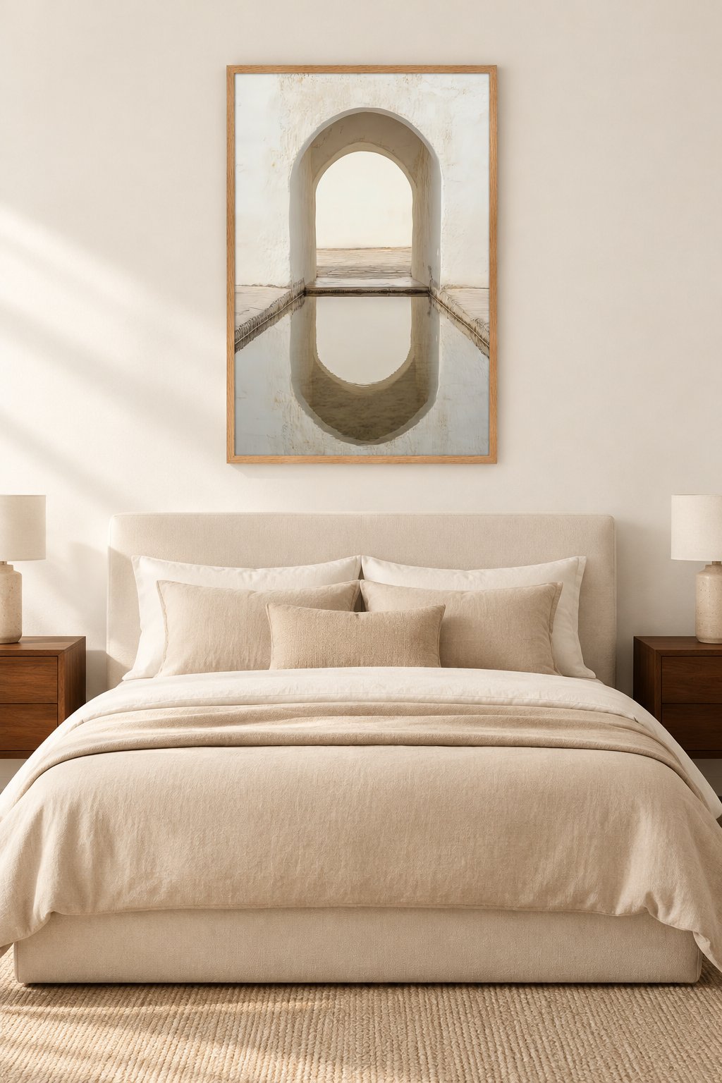 Der gespiegelte Bogen in einem Schlafzimmer