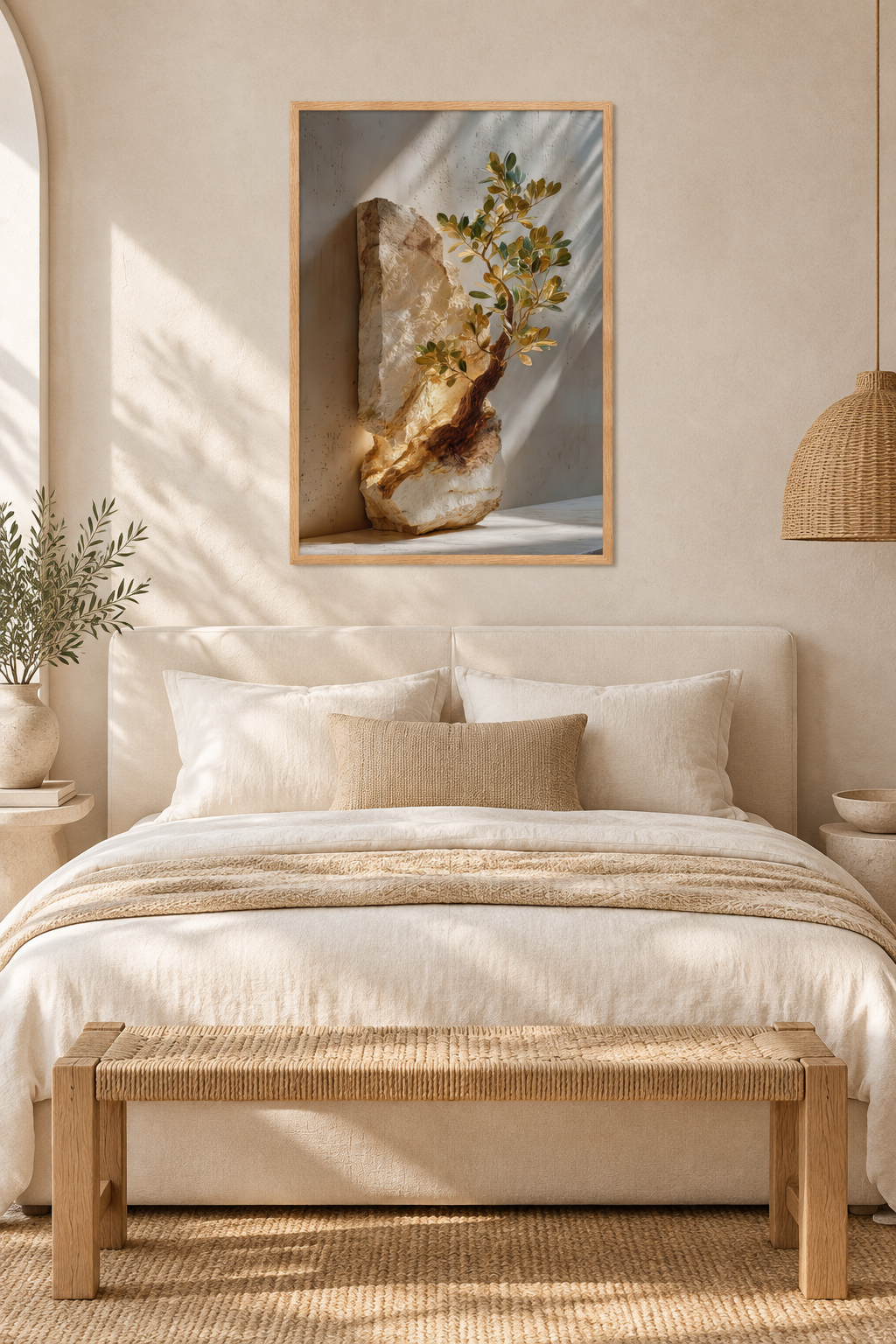 De Fossiele Olijfboom in een slaapkamer