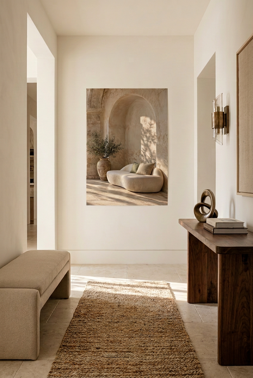 Le Sofa de l'Alcôve — affiche murale dans une entrée