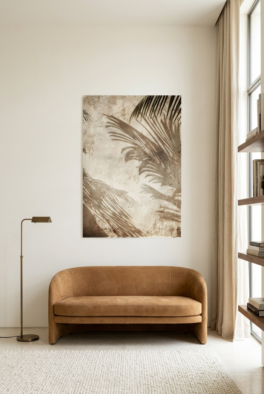 Les Ombres du Patio — póster sin marco en una sala de lectura
