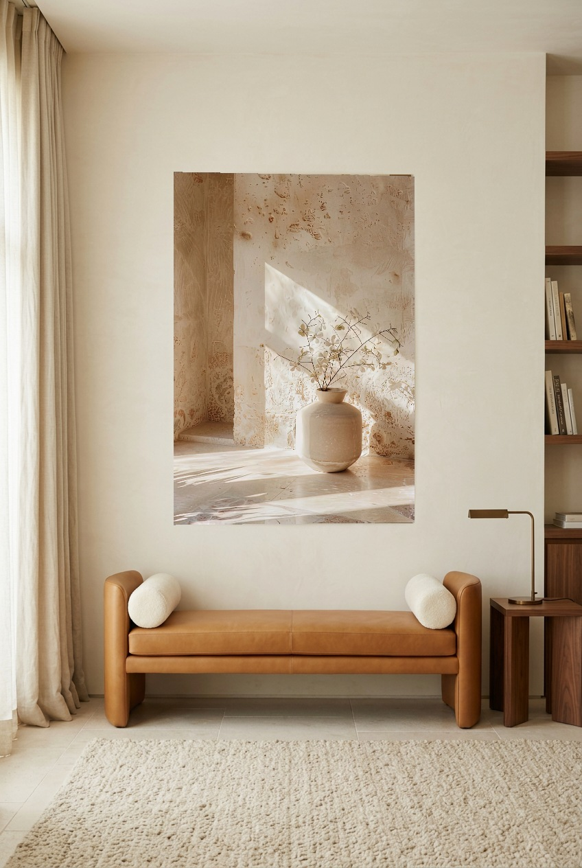 Le Vase dans la Niche — affiche sans cadre dans un salon de lecture