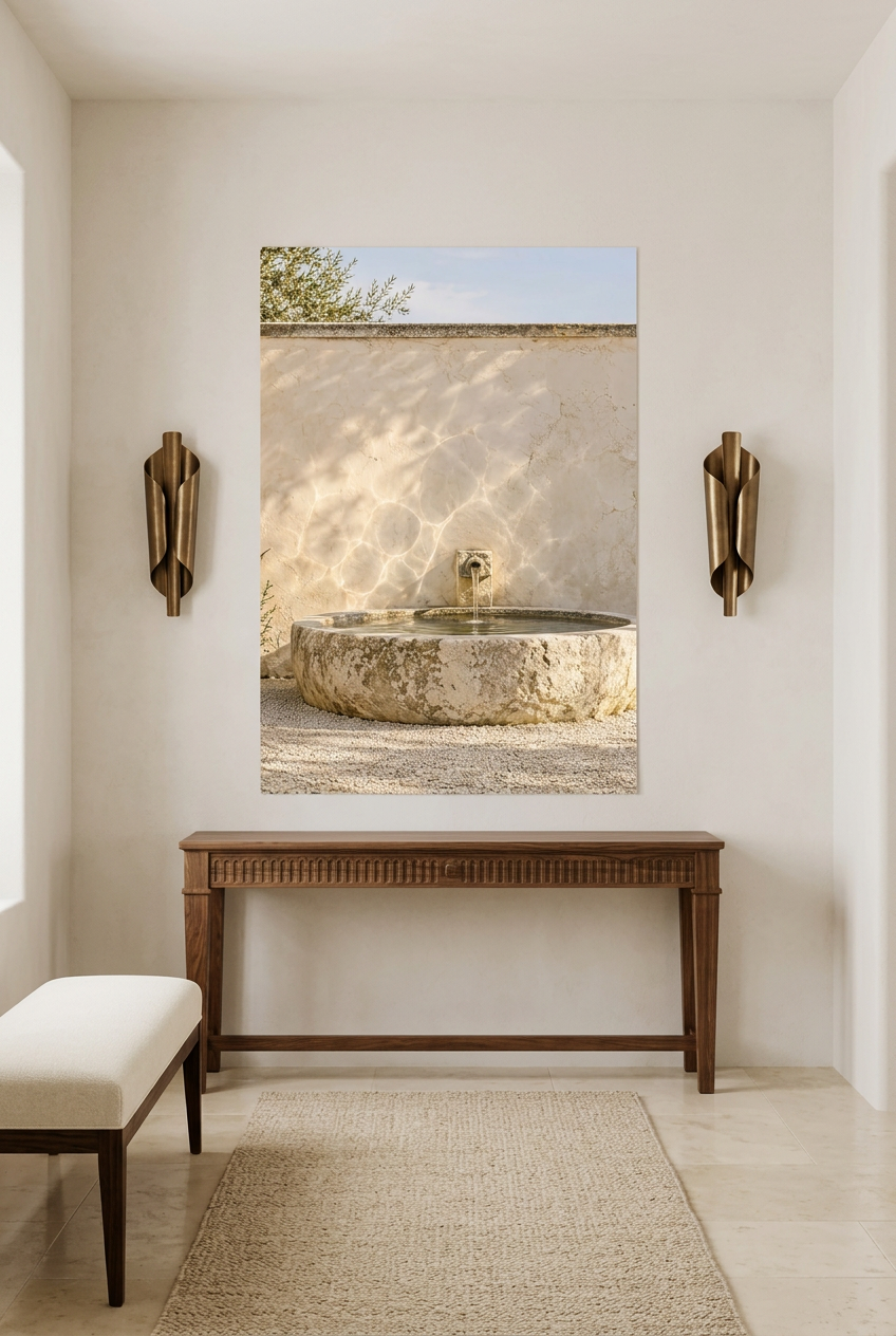 The Stone Spring — poster in an entrance hall