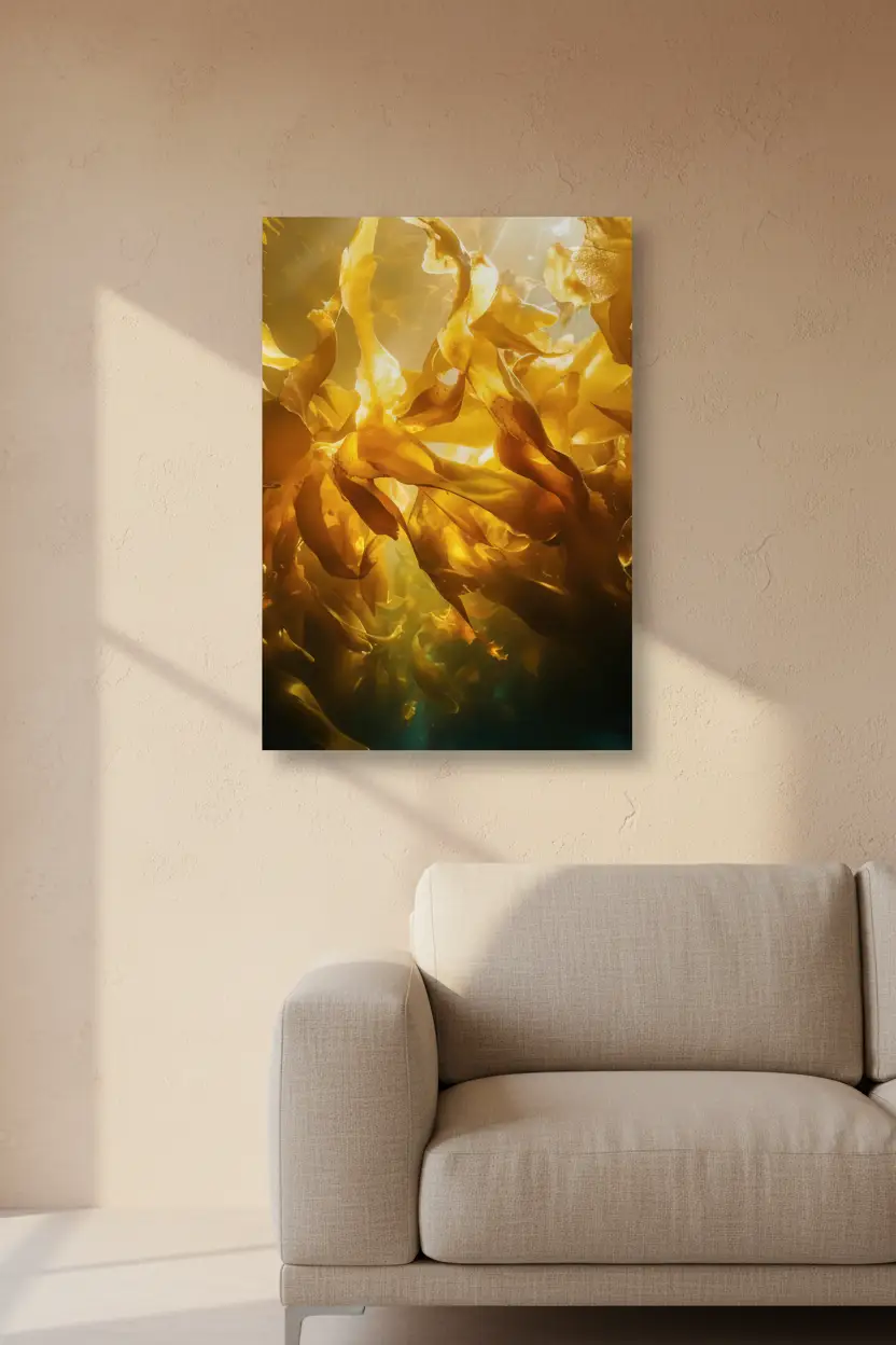 Amber Forest — Minimalist wall poster or underwater algae