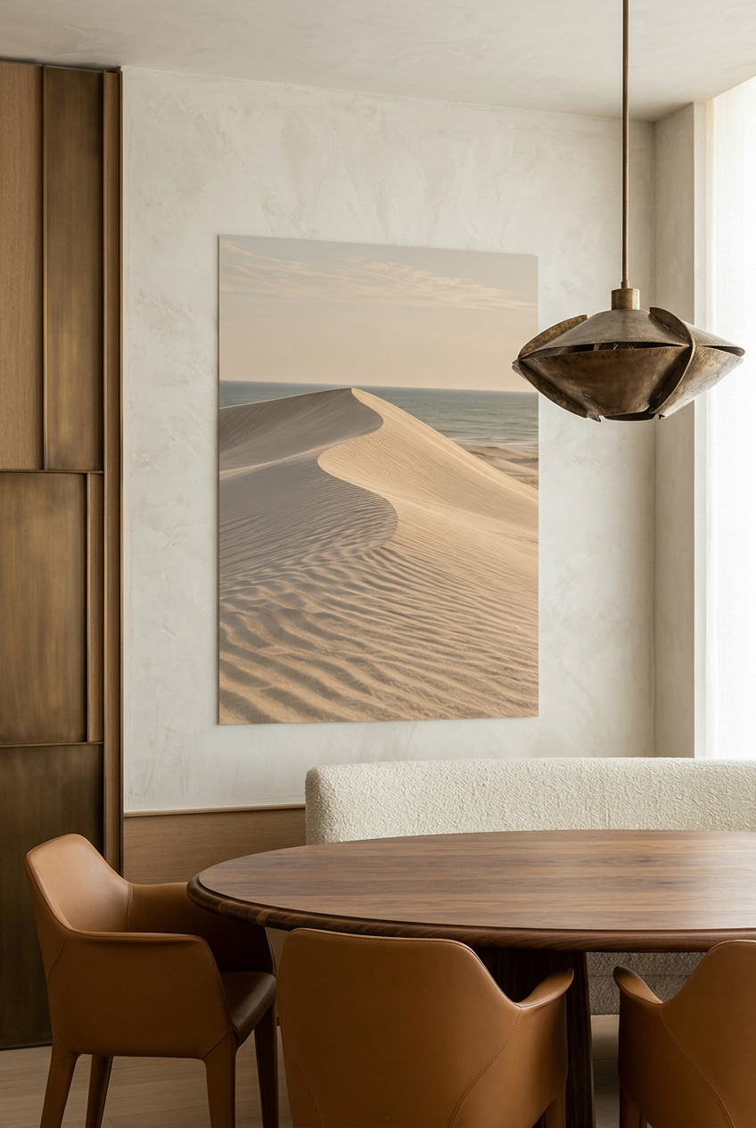 The Sand Crest — unframed poster in a dining room