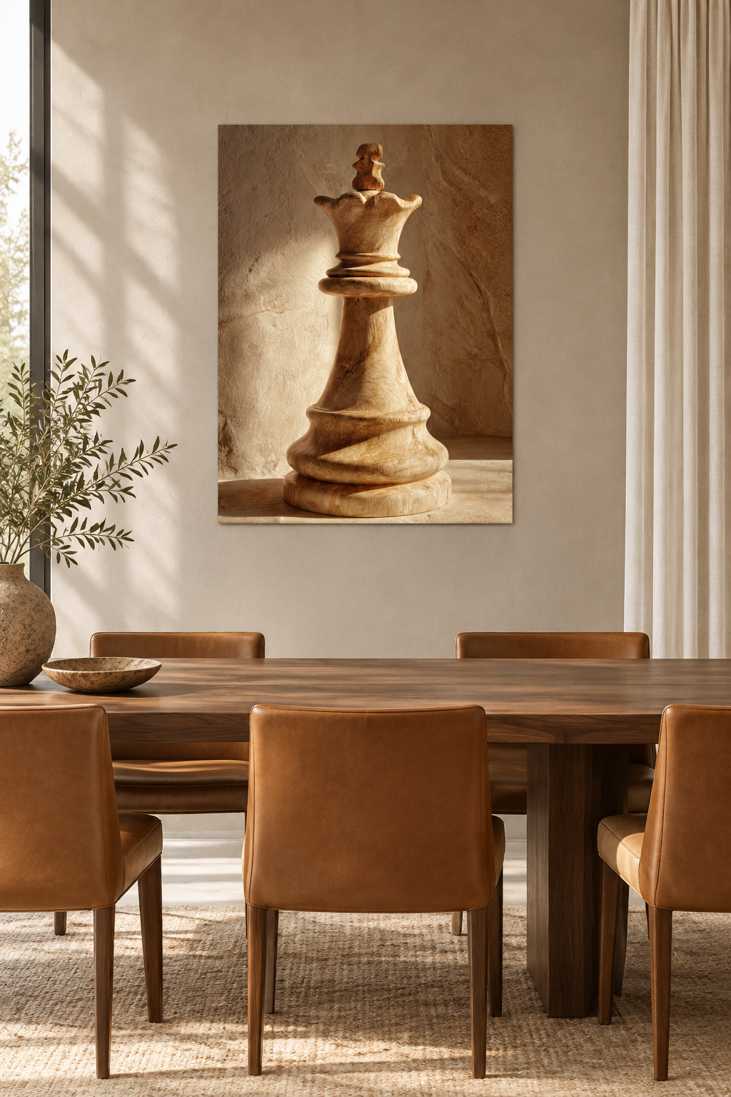 Der Travertinkönig in einem Esszimmer