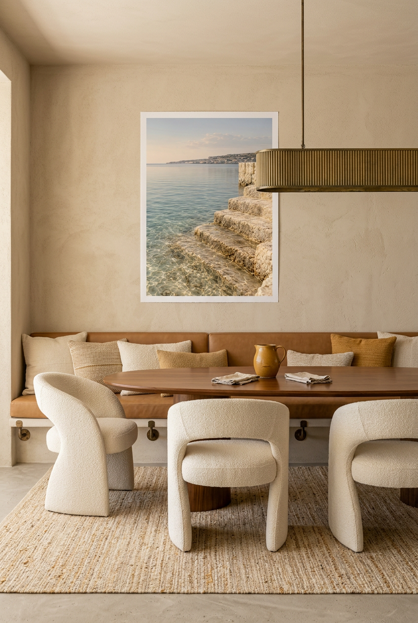 Steps into the Water — unframed poster in a dining room